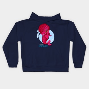 Deep Red Merbie Kids Hoodie